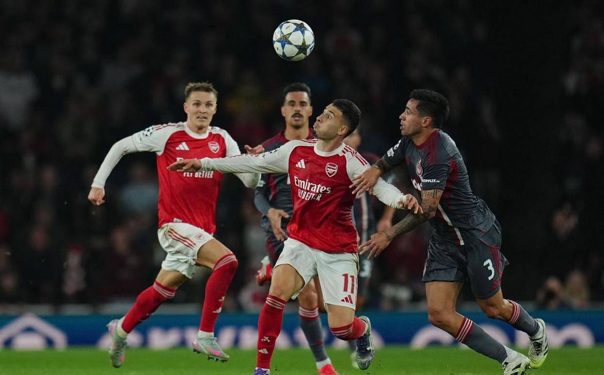 欧冠：阿森纳2-0完胜奥林匹亚科斯，马丁内利、萨卡利建功+2连胜